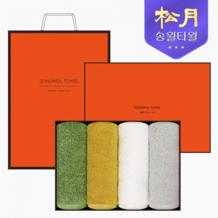 [송월타올] 컬러풀40 170g 4P 타올세트 #2