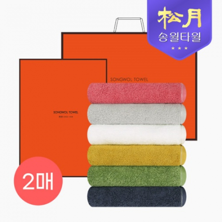 [송월타올] 컬러풀 40 170g 2P 타올세트 #2