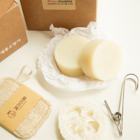 바오가든 설거지비누 설거지바 수세미 세트 #4