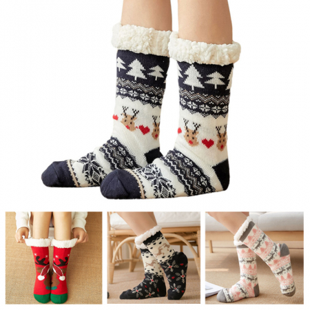 M120 크리스마스 양털 양말 덧신 실내화 산타 선물 성탄절 행사 답례품 #2