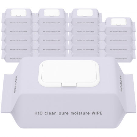 H2O클린 초순수 저자극 대용량 엠보싱 캡형 물티슈 50평량 100매 1팩 #2