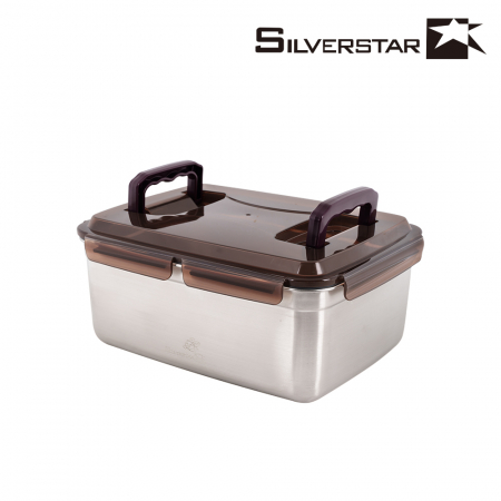 실버스타 다므니 304포스코정품  무연마 직사각 스텐김치통 핸디3호 9.5L #2