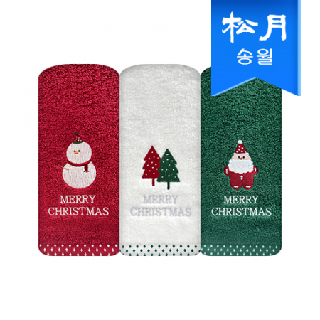 [송월타올] 크리스마스 파티 130g 1매 세면타올 #2