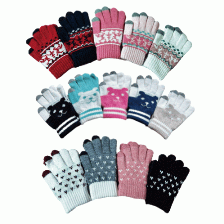 아동용 니트장갑 기모 터치장갑 방한장갑 아동장갑 #2
