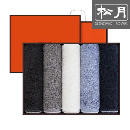 [송월타올] 솔리드 혼방사 무지40 타올 5p세트 #2