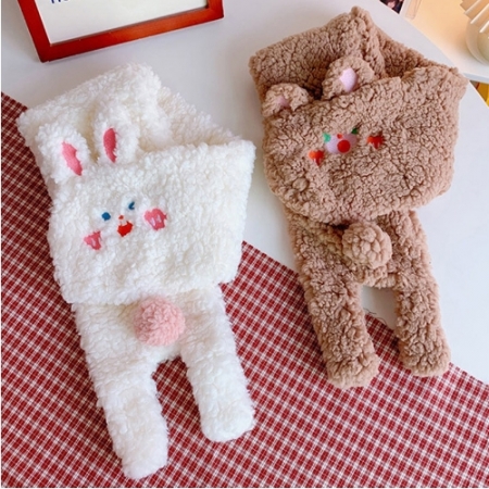 푸키베어 하찮은토끼곰머플러 넥워머 털모자 머플러 목도리 #2