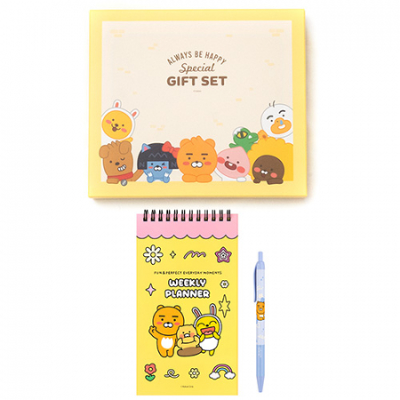 카카오프렌즈 스케줄러 세트2 옐로우, 위클리플래너+볼펜 #2
