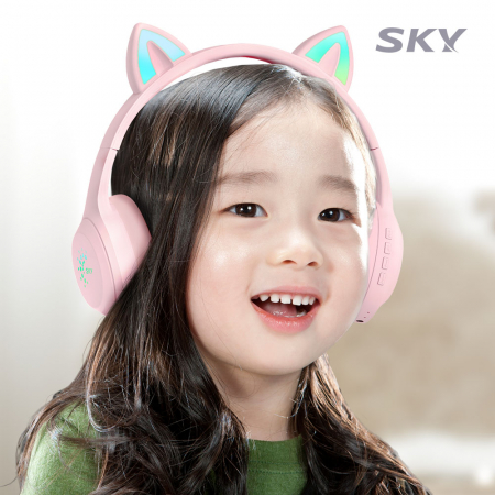 스카이 핏 키티 LED 키즈 청력보호 블루투스 헤드셋 #8