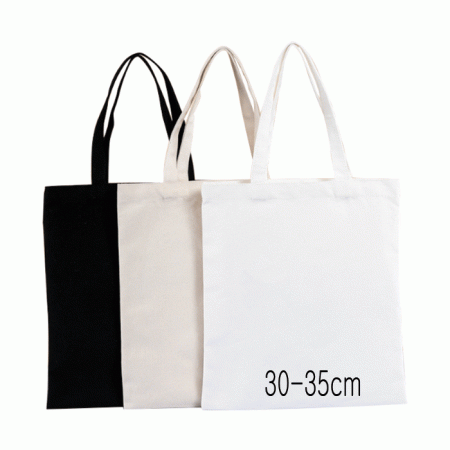 베이스 무지 에코백 30x35cm 3컬러 화이트미색블랙 #2