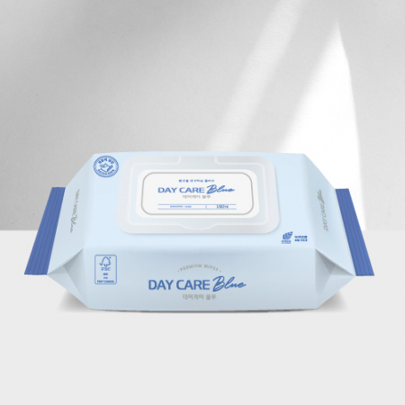데이케어 블루 102매캡 플레인 생분해물티슈 FSC인증 녹색비닐인증 #2