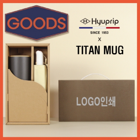 협립3단 53암막야옹이 완전자동우양산 + 타이탄우드 스텐머그컵1P 굿즈용세트 #2