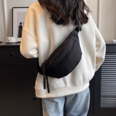 유니 원컬러힙색 슬링백 크로스백 스포티 가방