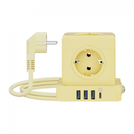 MT04 큐브멀티탭 고용량 4컬러 고속충전 멀티탭 9구 1.8M 전선형 #6