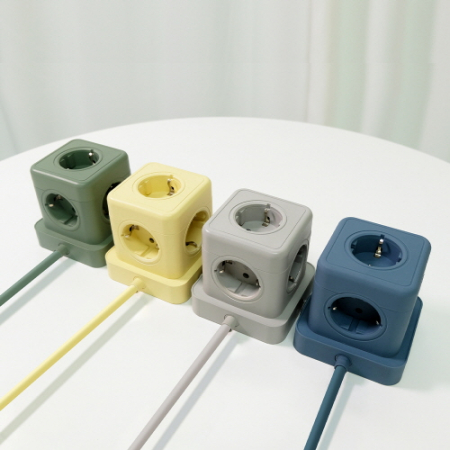 MT04 큐브멀티탭 고용량 4컬러 고속충전 멀티탭 9구 1.8M 전선형 #2