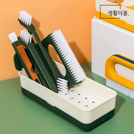 생활더봄 올인원 다용도 욕실 화장실 주방 틈새 청소 브러쉬 4종세트 #2