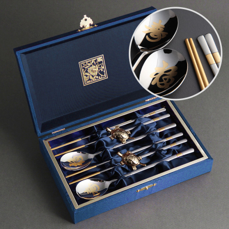 수복24K 금도금 수저2P 수저받침2P #2