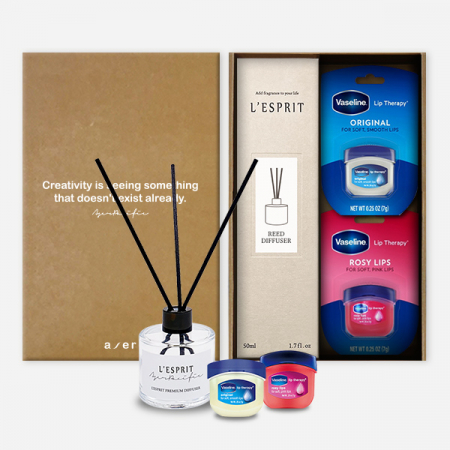 레스쁘리 바세린 2P 세트 A, 디퓨저 50ml + 바세린립밤 2개 #2