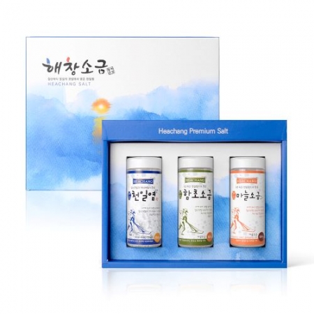 해창소금 천일염 + 함초 + 마늘 3종 선물세트 #2