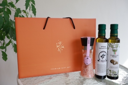 올리브오일 250ml + 트러플오일 250ml + 핑크솔트200g 글라인더포함 선물세트 #2
