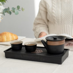 다도 세트 깊은별밤 도자기 티팟 다기세트 4인