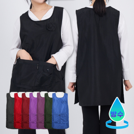 여자 여성 생활 방수 데일리 원피스 앞치마 #3