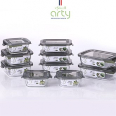 쉬젤 아티 내열용기 혼합10종세트 직사각5종세트 (직사각400ml*3ea+640ml*2ea)+ 정사각5종세트 (정사각320ml*3ea+520ml*2ea)