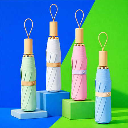 루티네 배색 삼단 수동 양우산 #2