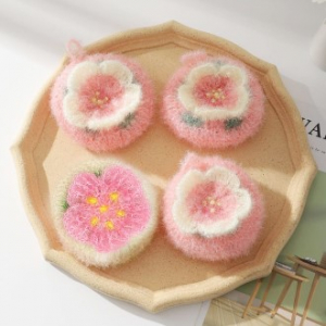 벚꽃 아크릴 수세미