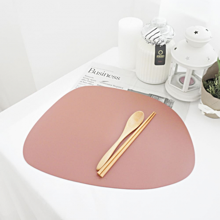 양면방수 가죽 테이블매트 (조약돌, 라운딩) 6색 국내생산 #3