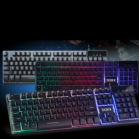 DOXX DX-LK30 비키스타일 동시입력 LED 플런저 게이밍 유선 키보드 블랙 #3