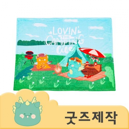 ZA260 [커스텀굿즈] 풀오버인쇄 스퀘어 풀컬러 따뜻한 벨벳 담요 100*130 (박스제작가능) #2