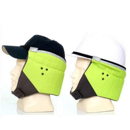 럭키산업 안전모 방한 패딩 귀덮개 모자 귀마개 넥워머 형광 #2