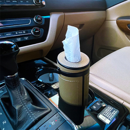 차량용 컵홀더 티슈 케이스 미니 휴지통 #6