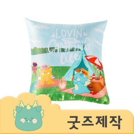 ZA263 커스텀굿즈 풀오버인쇄 러블리 선명한 인쇄 새틴 쇼파 쿠션 40*40 // 박스제작가능 #2
