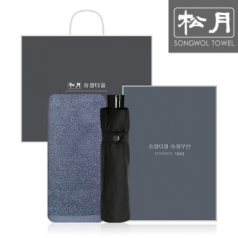 송월 SWU 3단 컬러무지 우산 1P + 항균150g 타올 1P