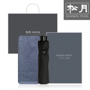 송월 SWU 3단 컬러무지 우산 1P + 항균150g 타올 1P