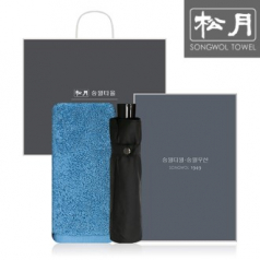 송월 SWU 3단 컬러무지 우산 1P + 항균170g 타올 1P