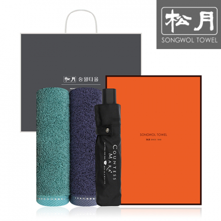 송월 CM 3단 뉴폰지 우산 1P + 솔리드뱀부200g 타올 2P #2