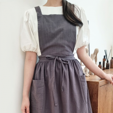 모던 린넨 원피스 앞치마 A타입 9색 #2