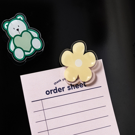 (국산) 아크릴 냉장고 집게 마그넷 주문제작 #2