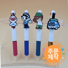 pvc캐릭터 네온3색볼펜 // 주문제작