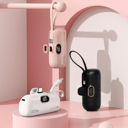 미니보조배터리 2in1충전 고속충전 C타입 8핀 5000mah #2