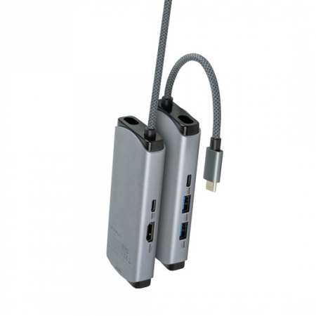 6 IN 1 멀티 USB허브 USB3.2 Gen2 10Gpbs HDMI RJ45 유선기가랜 PD 100W #5