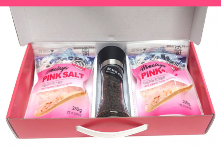 히말라야핑크소금 3종, 소금250g 2P 통후추그라인더 선물세트 #2