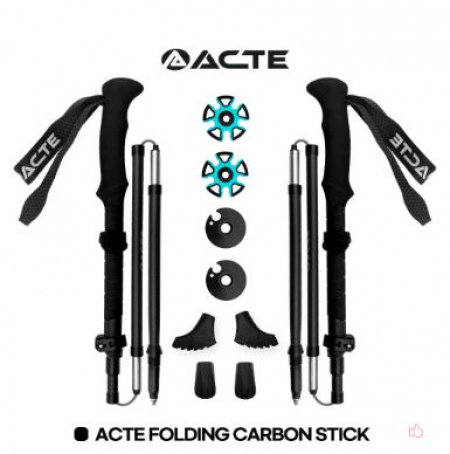 액트 AST-236 접이식 카본등산스틱 2개 1세트 #2