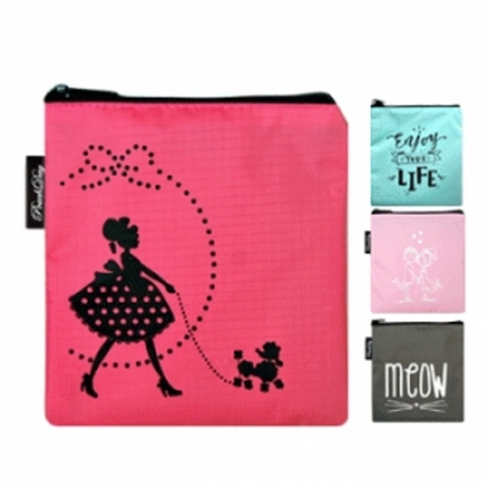 단색 일러스트 사각 파우치 #2