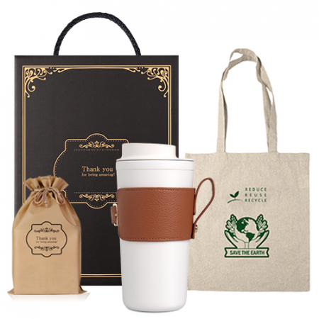 텀블러 고급 부직포백 기프트세트 슬리브텀블러1개  에코백1개 #2