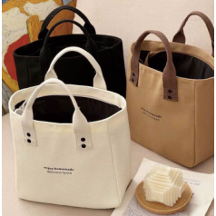 딜리셔스 토트백 런치백 지퍼 도시락가방 여행피크닉 캠핑 등산