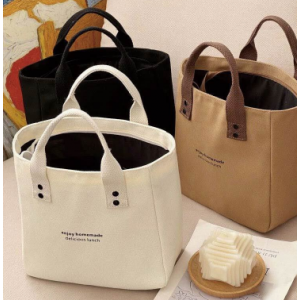 딜리셔스 토트백 런치백 지퍼 도시락가방 여행피크닉 캠핑 등산