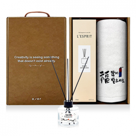 레스쁘리 고급 설 세트, 디퓨저 120ml+새해복 타올 130g #2